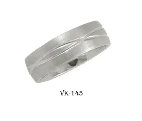 14k Solid Gold Elegant Ladies Modern Satin Finished Flat Band 6MM Ring VK145v