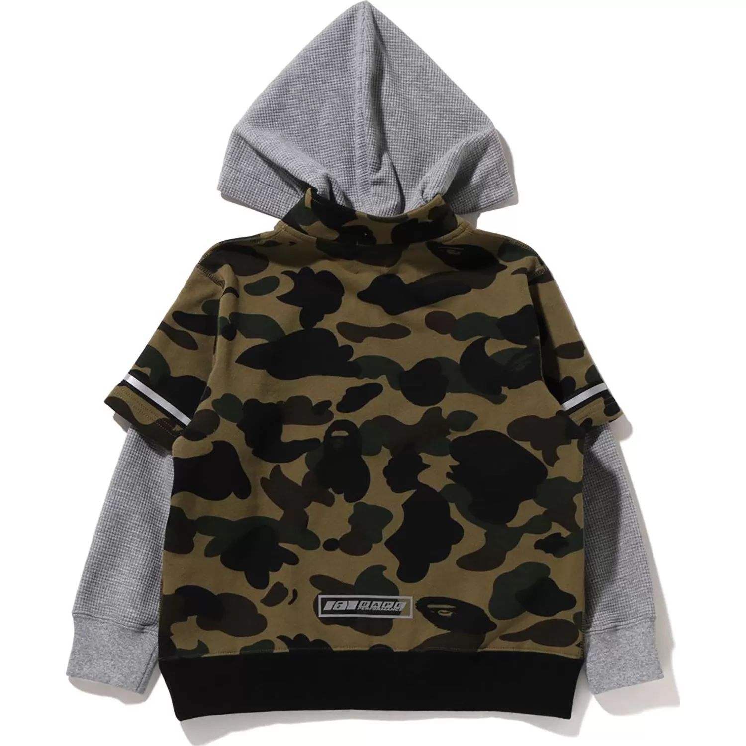 1ST CAMO BAPE RACING LAYERED PULLOVER HOODIE KIDS