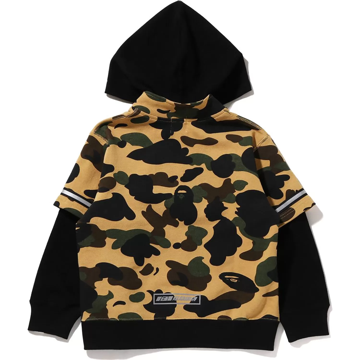 1ST CAMO BAPE RACING LAYERED PULLOVER HOODIE KIDS