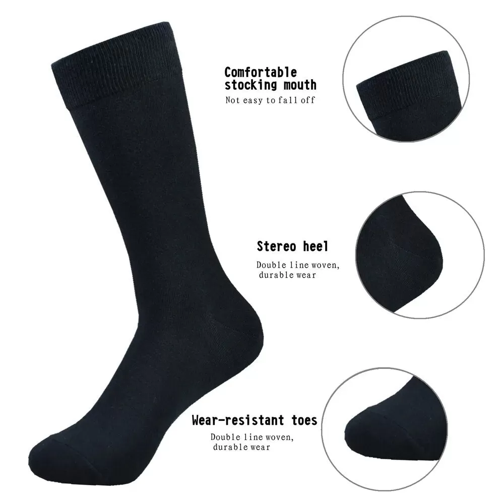 6 pairs Men's socks Black Cotton Dress Socks High quality