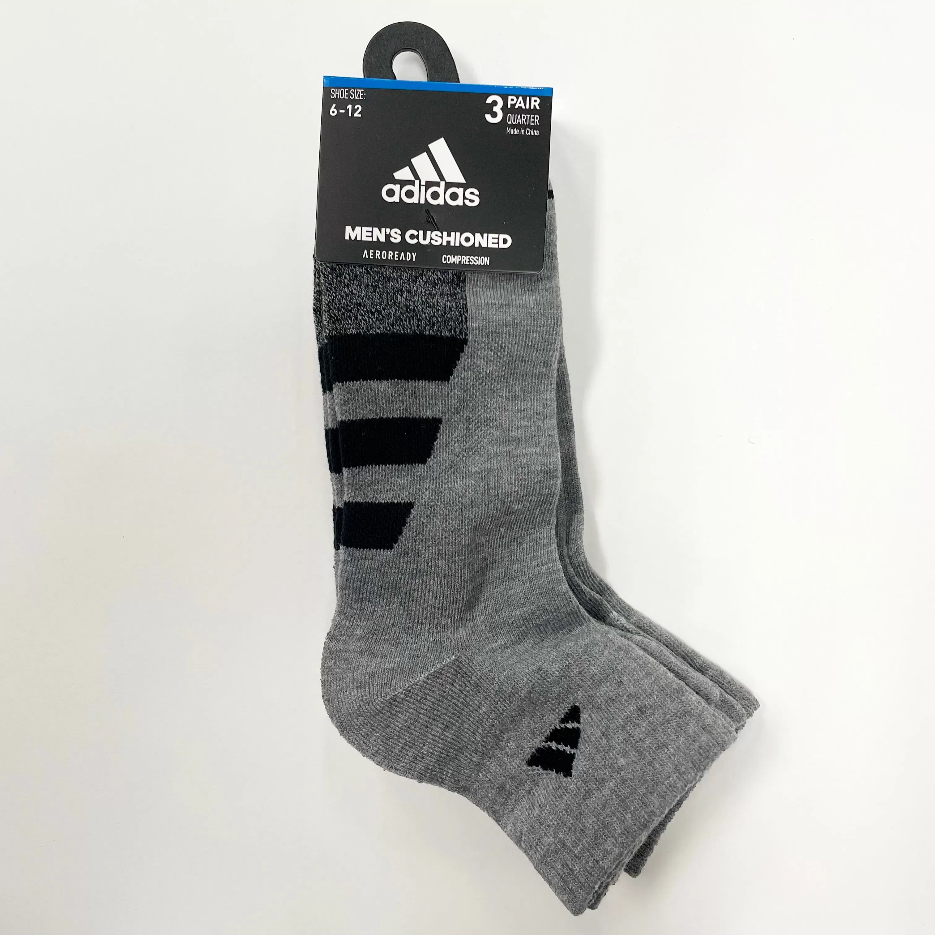 Adidas Men's Cushion quarter-cut 3 pairs socks