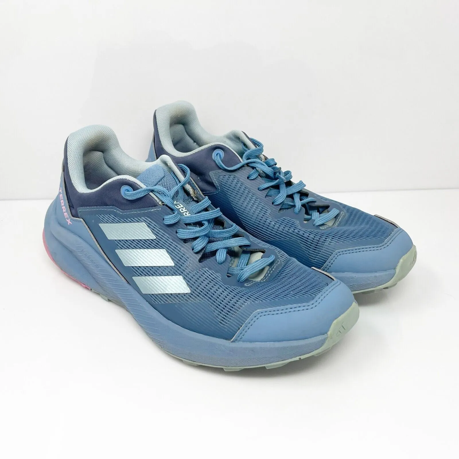 Adidas Womens Terrex Trailrider GW5554 Blue Hiking Shoes Sneakers Size 8.5