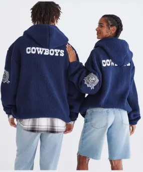 Aeropostale Dallas Cowboys Quarter-Zip Sherpa Hoodie