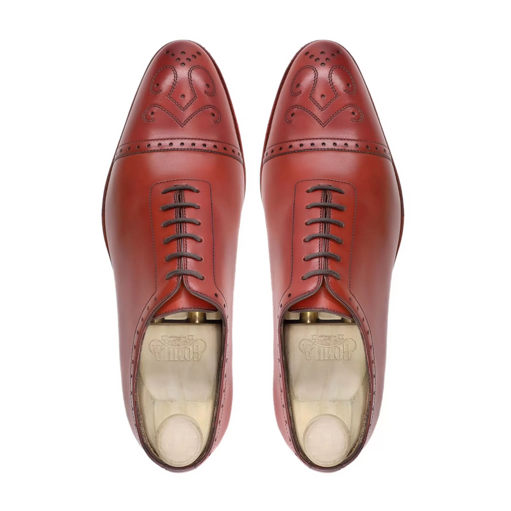 AKAY - OXBLOOD OXFORD WITH EMBROIDERY ON TOE