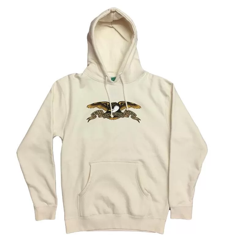 Anti Hero Classic Eagle Hoodie / Bone White