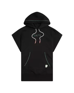 BAPY CHAIN STITCH LOGO SHORT SLEEVE HOODIE LADIES