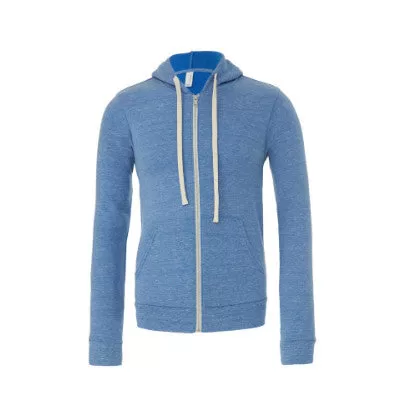 Bella + Canvas Unisex Triblend Sponge Fleece Full-Zip Hoodie