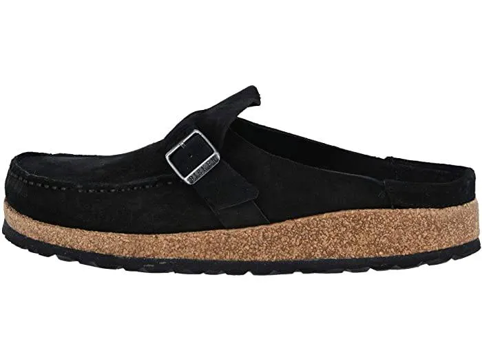 Birkenstock Women's Buckley Black Suede Leather Clogs