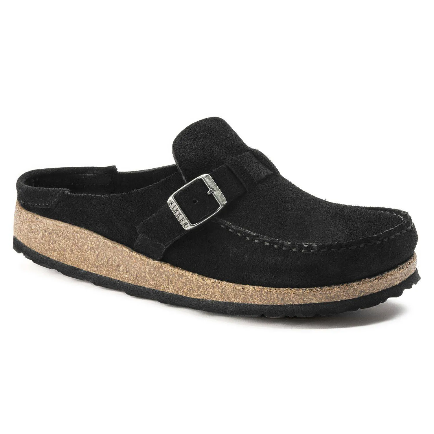 Birkenstock Women's Buckley Black Suede Leather Clogs