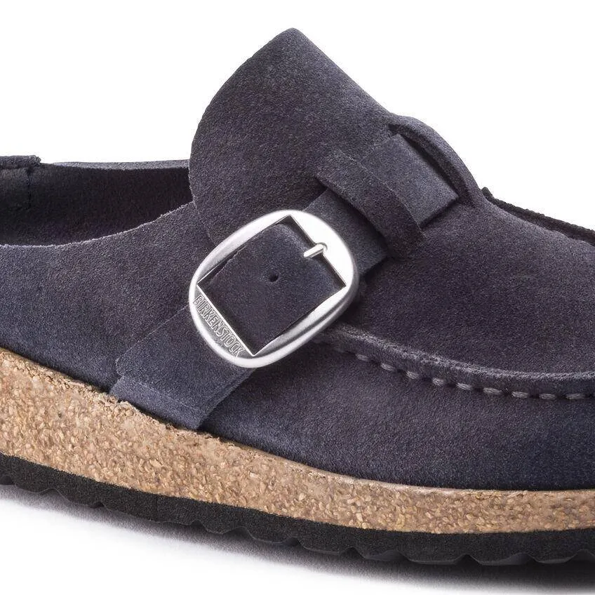 Birkenstock Women's Buckley Navy Suede Leather Clogs