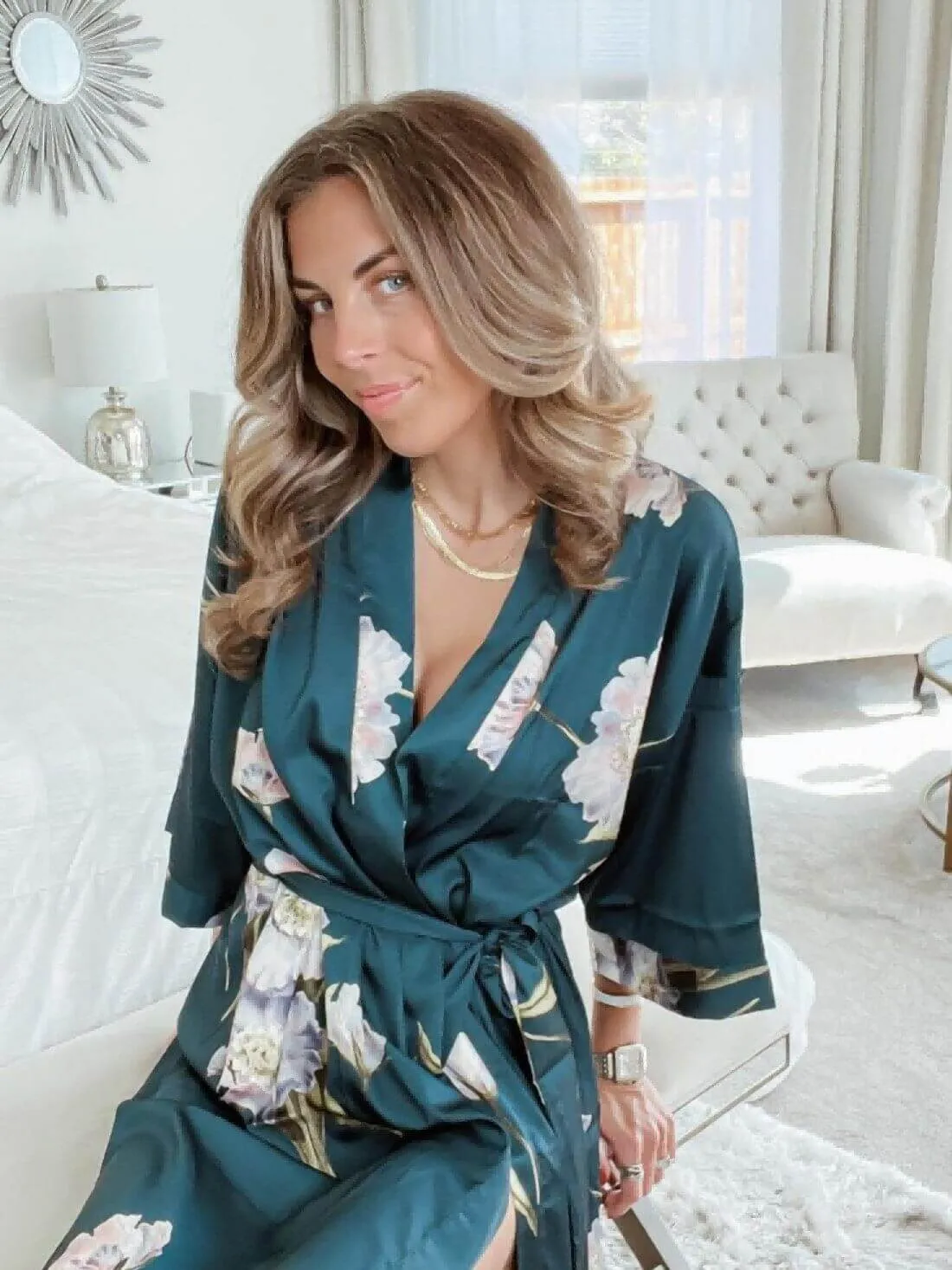 Blooming Anemone Kimono Robe