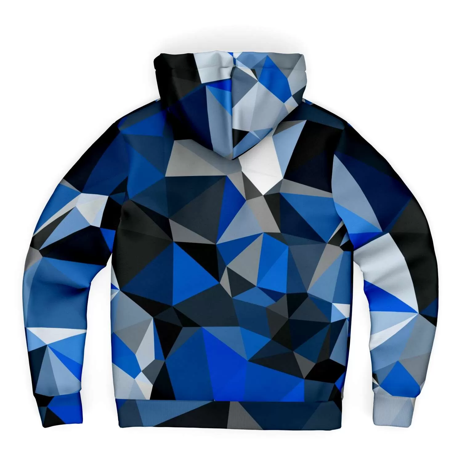 Blue and Black Geo Sherpa Hoodie