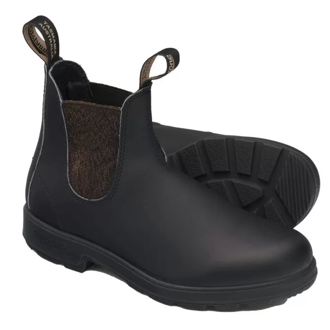 BLUNDSTONE 1924 ELASTIC SIDED BOOT BLACK LEATHER