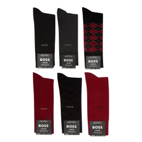 BOSS The Sustainable Edit Six-Pack Logo Socks Gift Set - 001