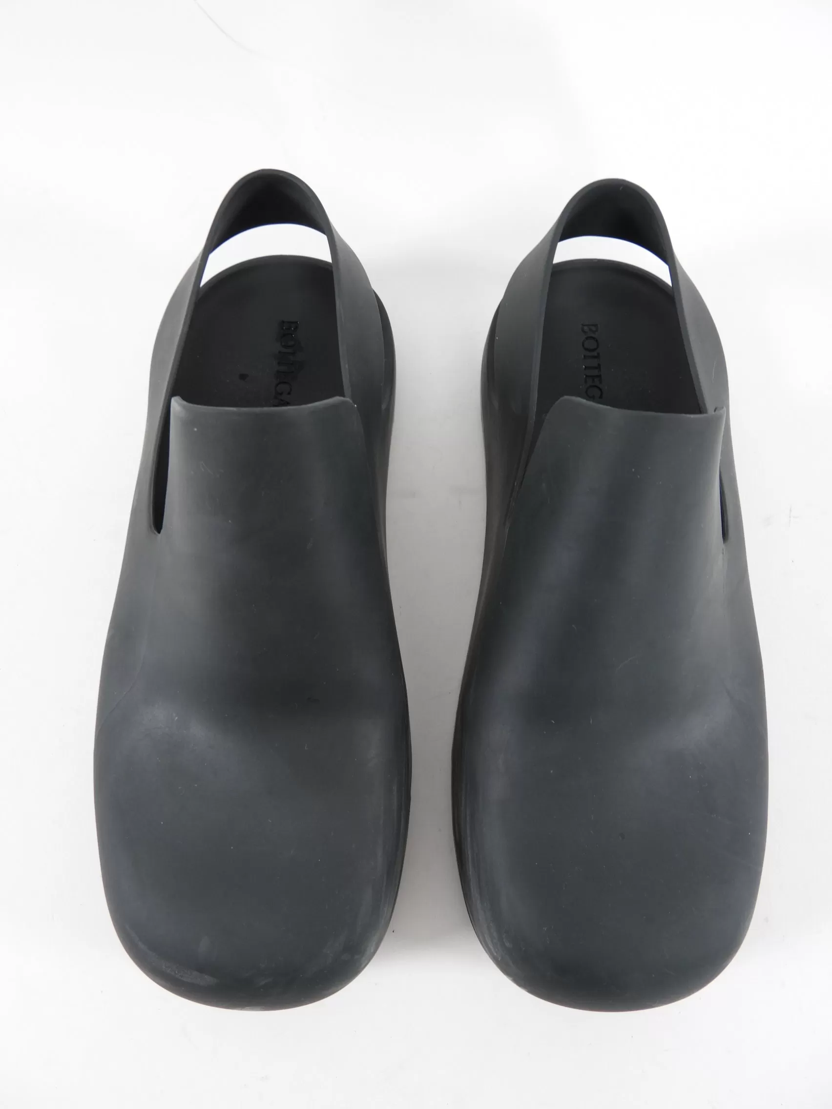 Bottega Veneta Black Rubber Clog Shoes - 8