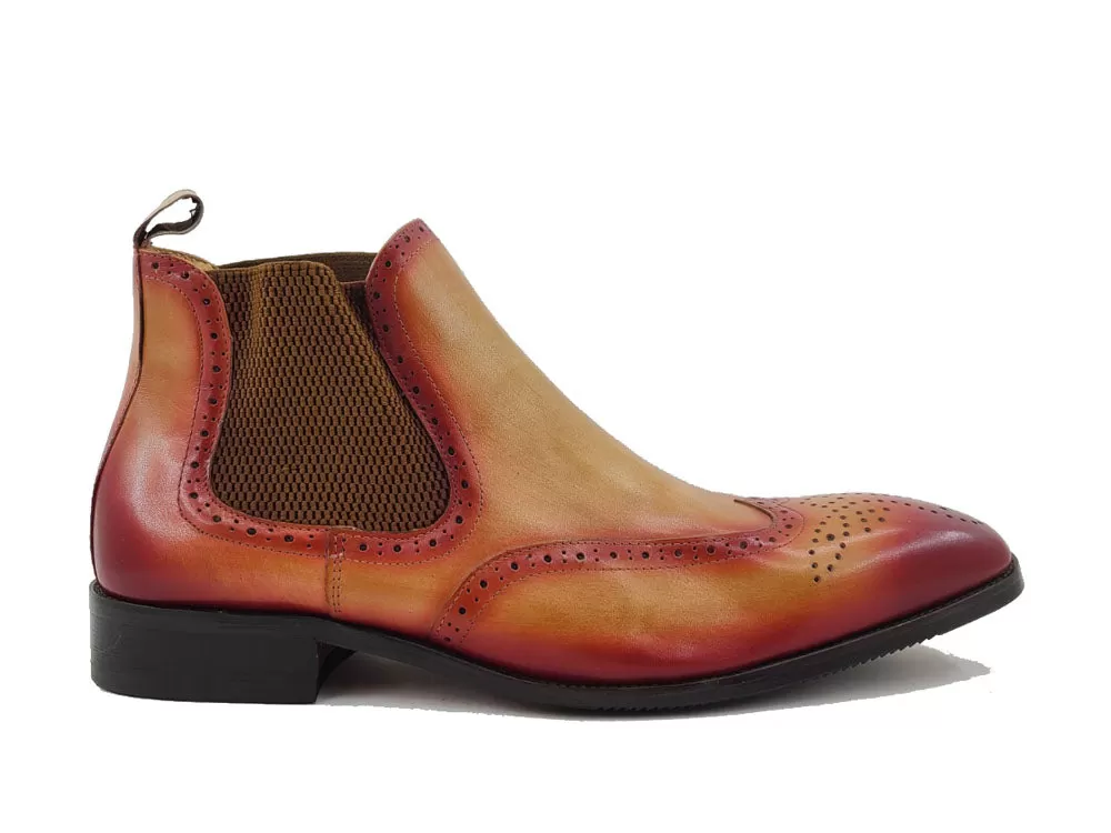 Burnished Calfskin Wingtip Boot