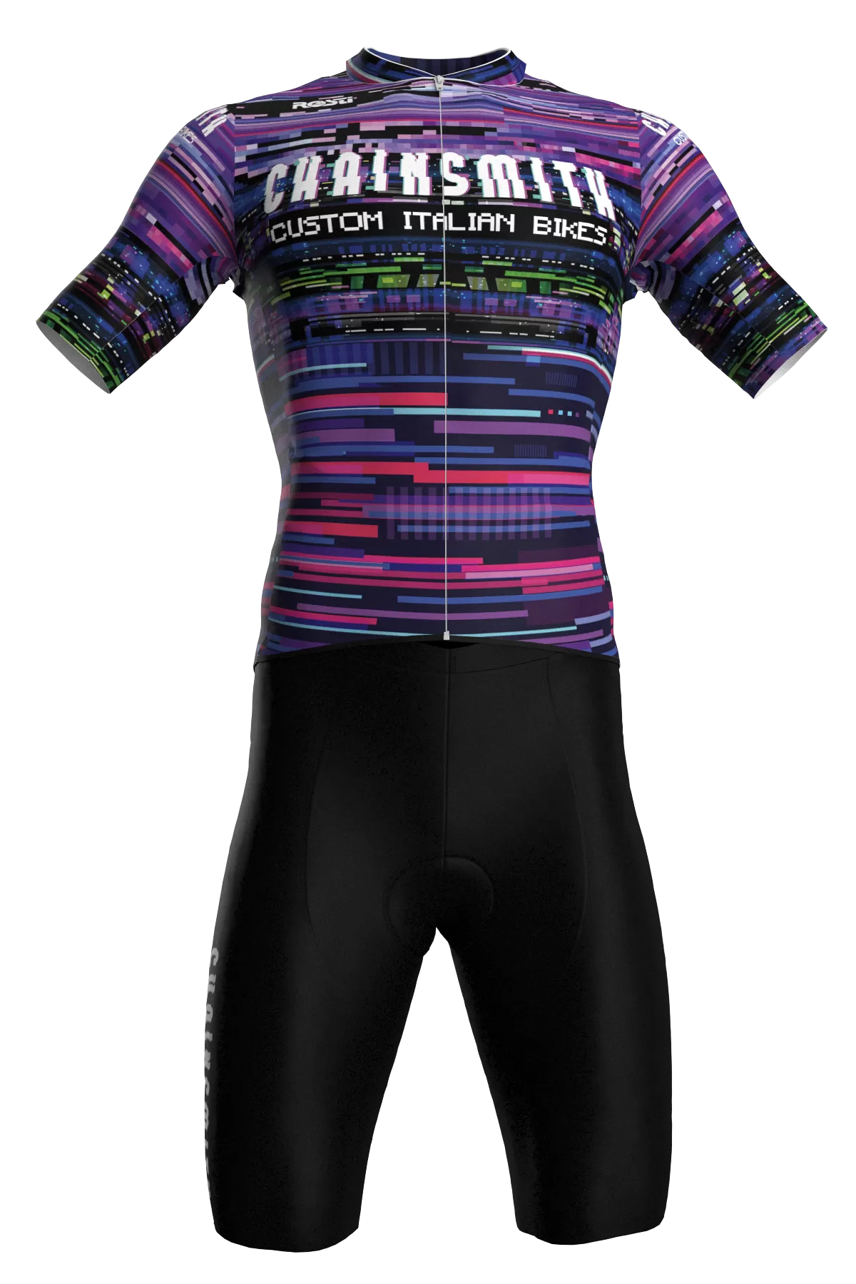 COMPLETE ROSTI CHAINSMITH TEAM MENS JERSEY AND  BIB SHORTS