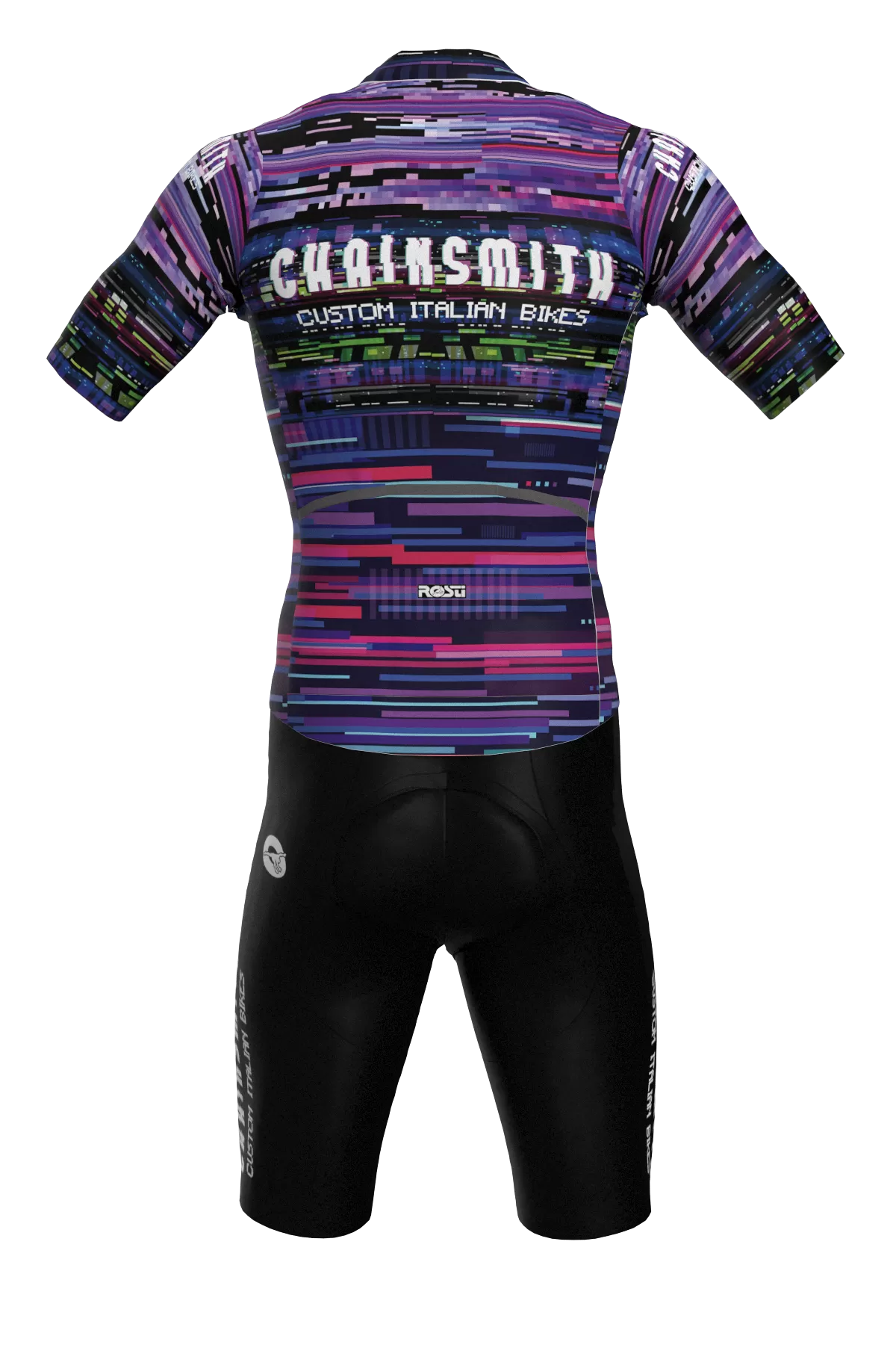 COMPLETE ROSTI CHAINSMITH TEAM MENS JERSEY AND  BIB SHORTS