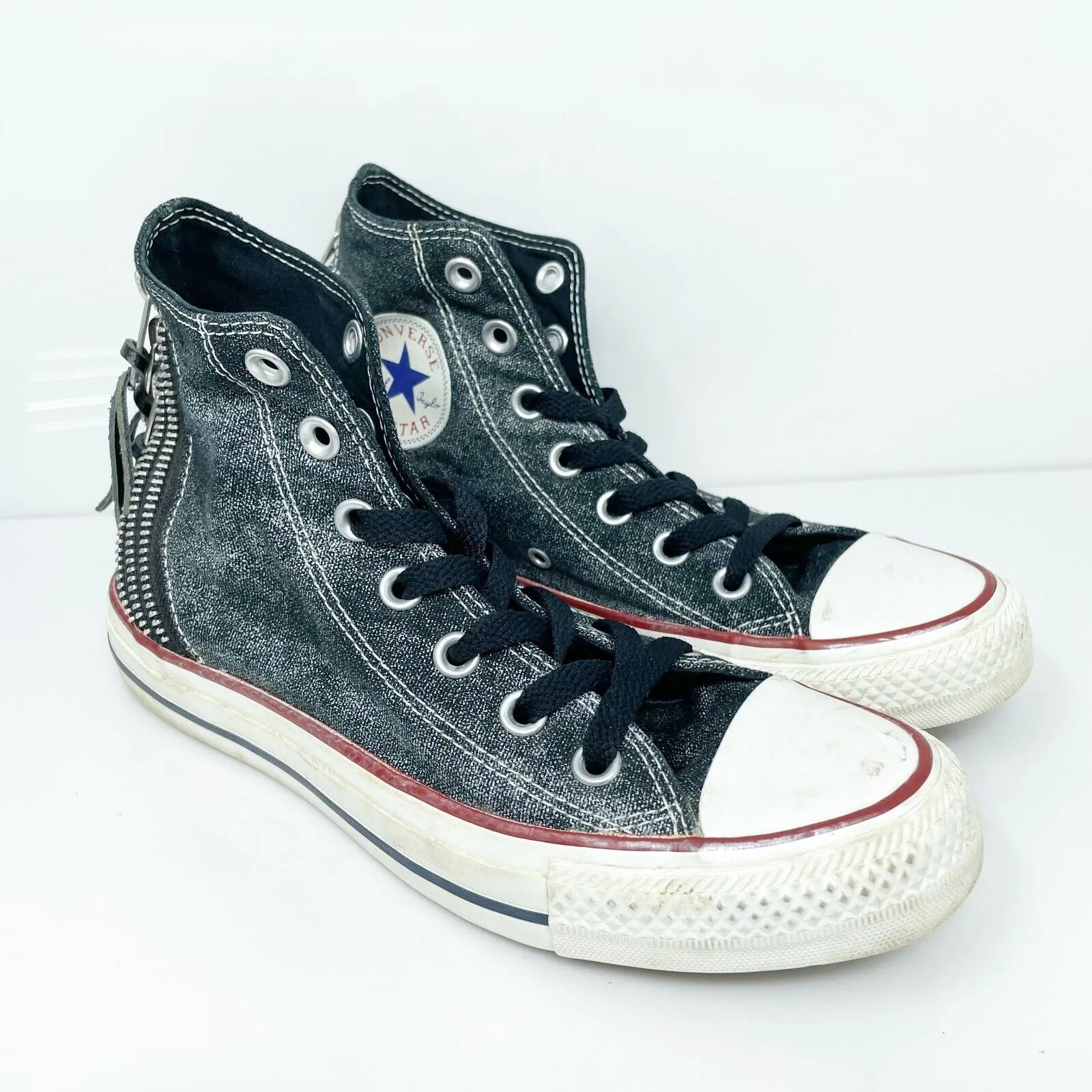 Converse Womens CT Tri Zip Hi 545019C Black Casual Shoes Sneakers Size 7