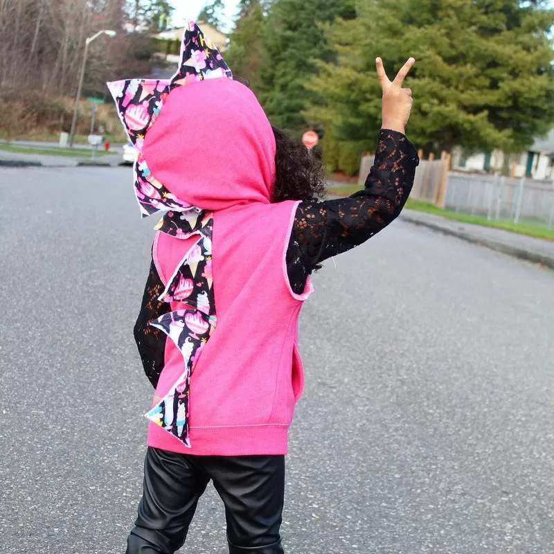 Cute Pink Ice Cream Dinosaur Hoodie