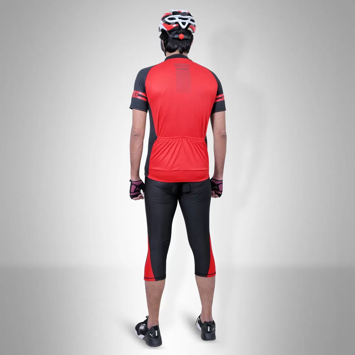 Cycling Kit - 3/4 Tights with Jersey Black/Red