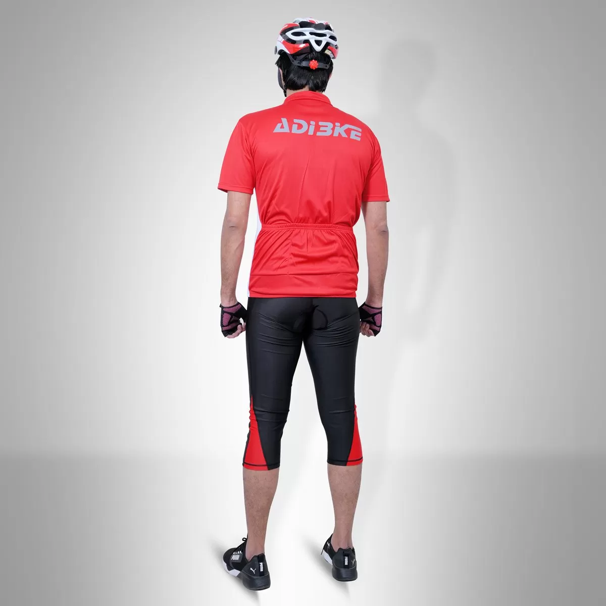 Cycling Kit - 3/4 Tights with Jersey Black/Red