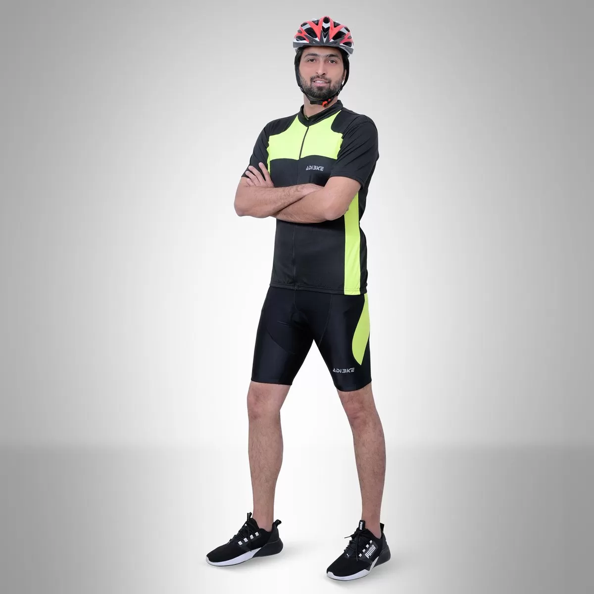 Cycling Kit - Short with Jersey Black/FL