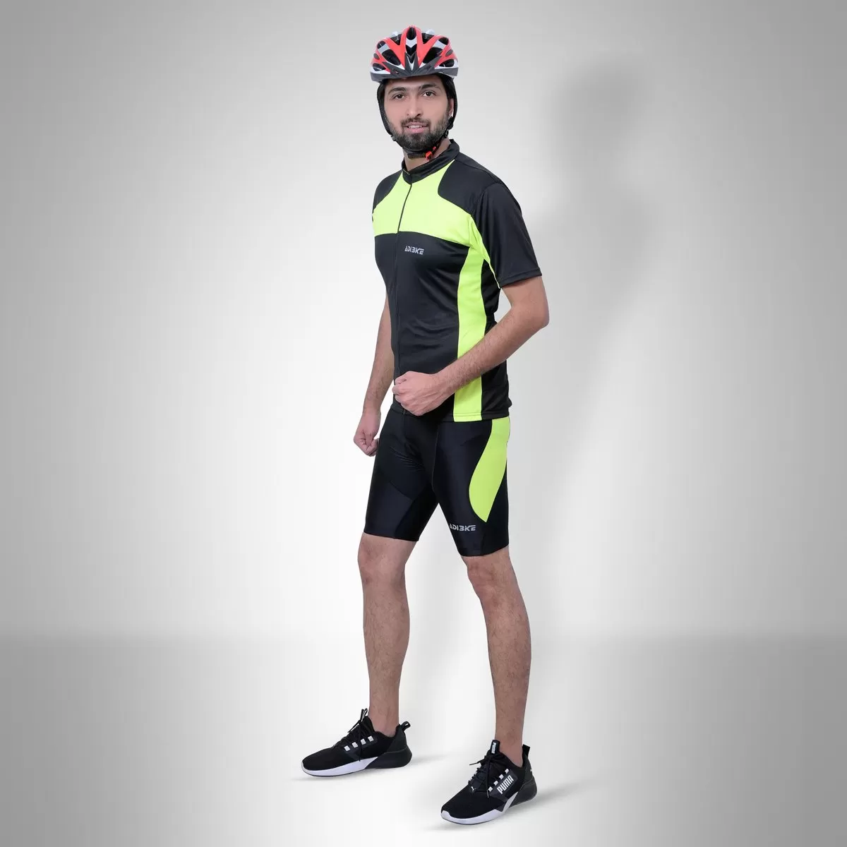 Cycling Kit - Short with Jersey Black/FL