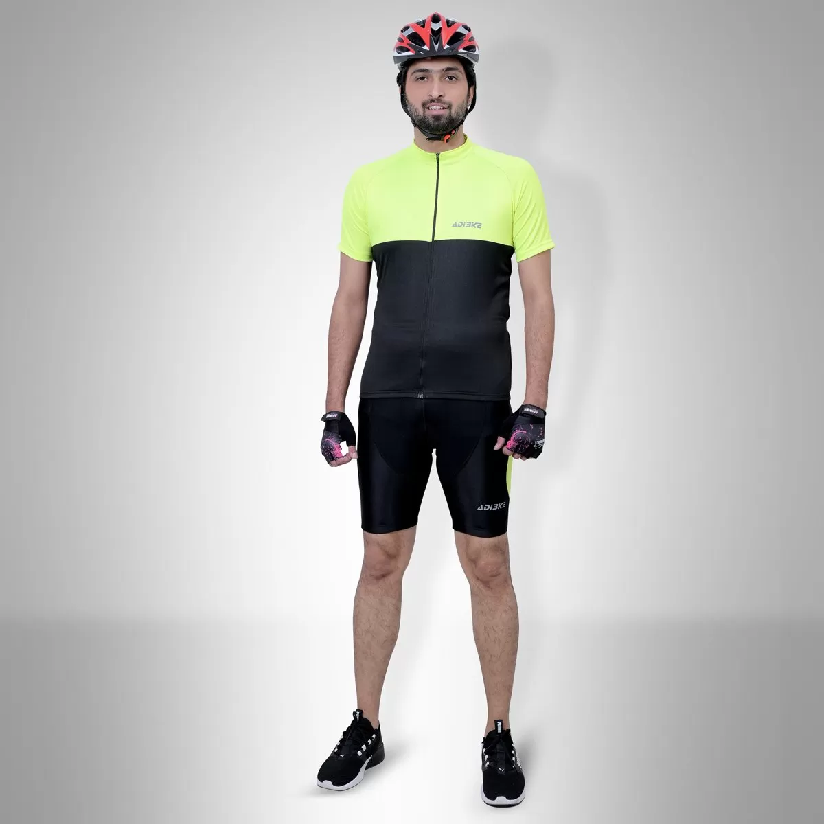 Cycling Kit - Short with Jersey Black/FL