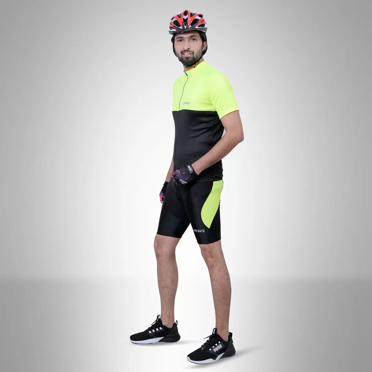 Cycling Kit - Short with Jersey Black/FL