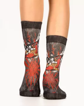 Dark Grey Hungry Pug Socks