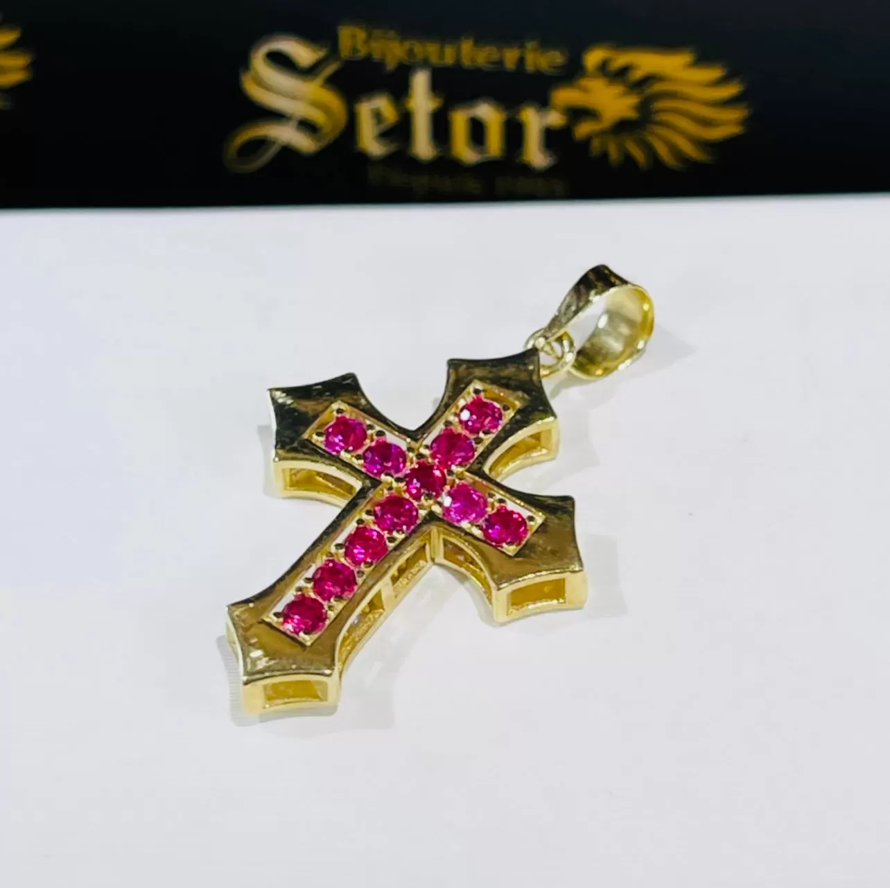 Double sided cross pendant