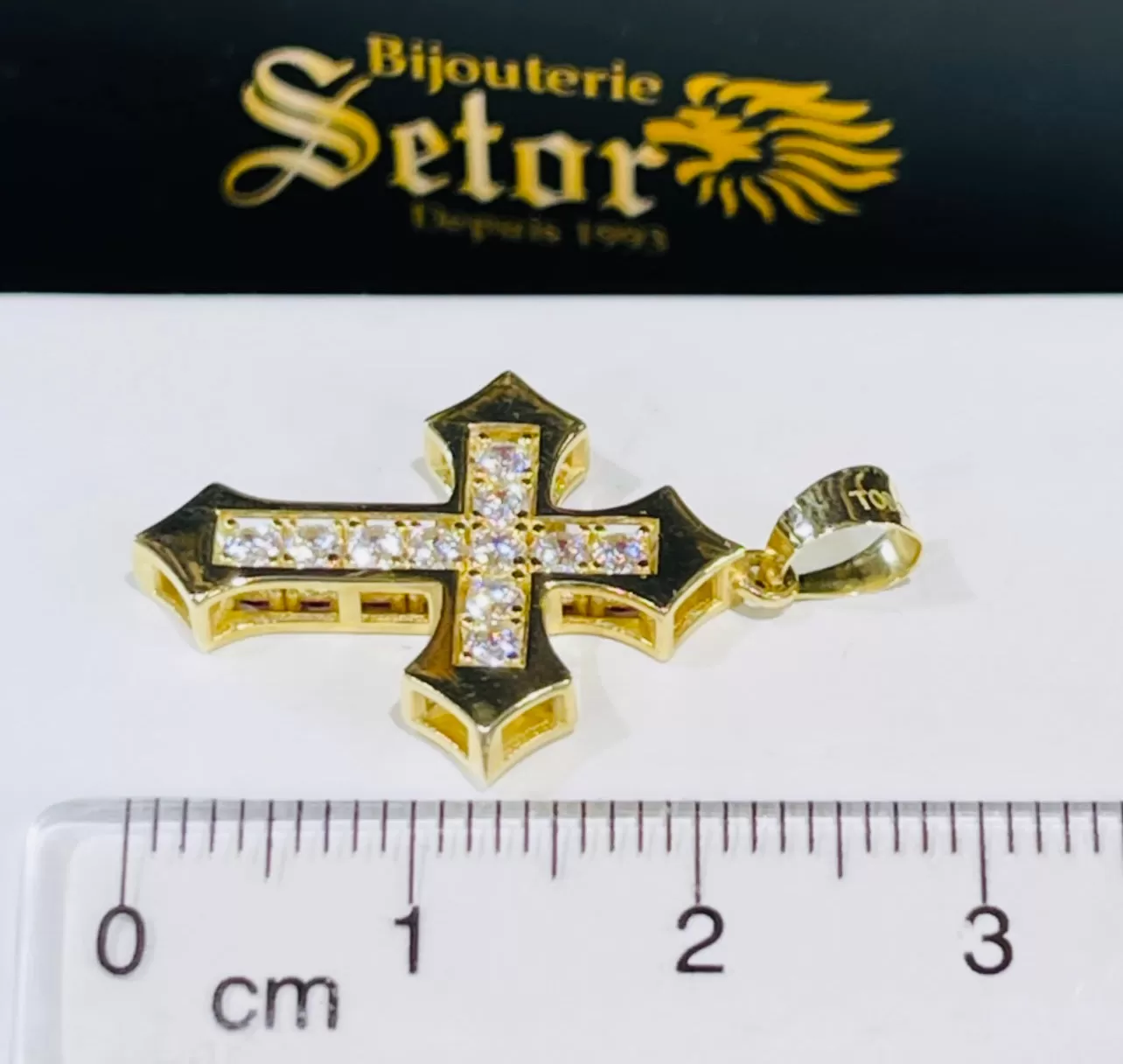 Double sided cross pendant