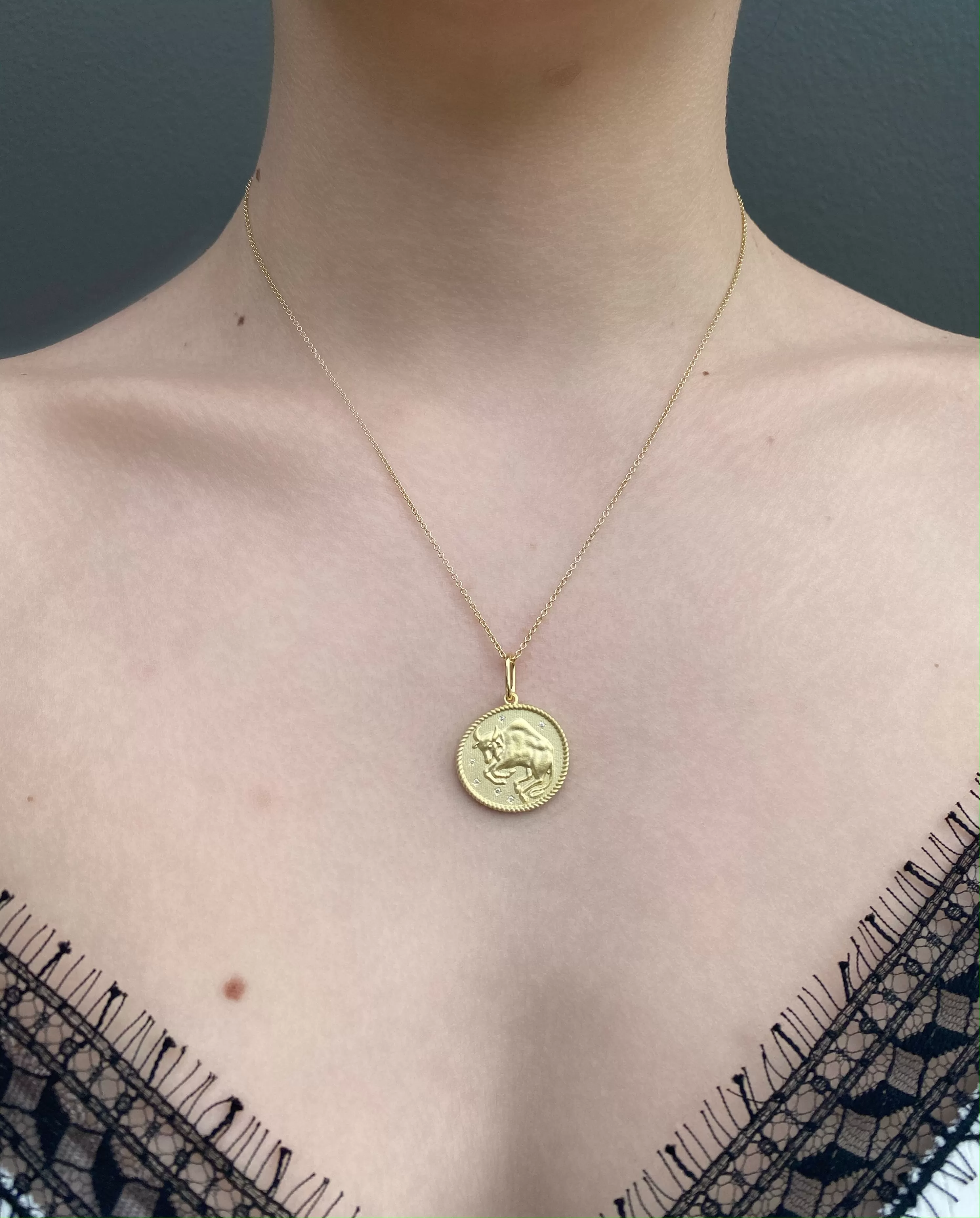 Double Sided Zodiac Pendant