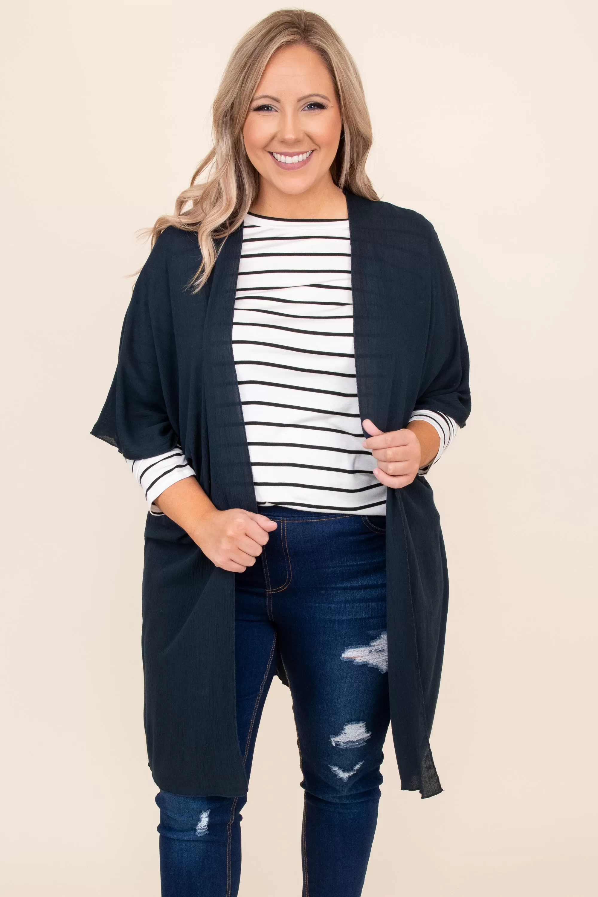 Down On Music Row Kimono, Dark Navy