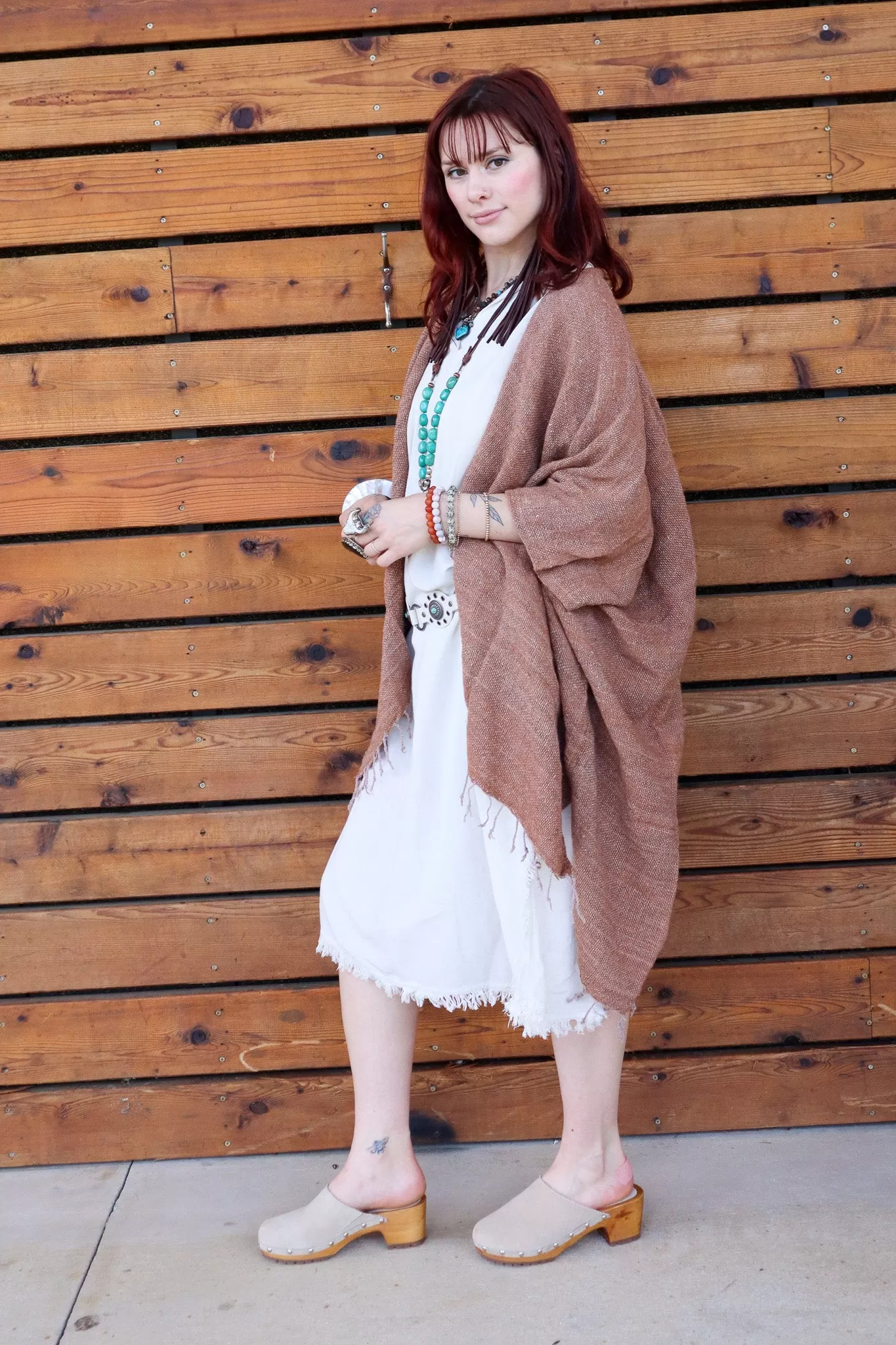 Earthy Feeling Knit Kimono