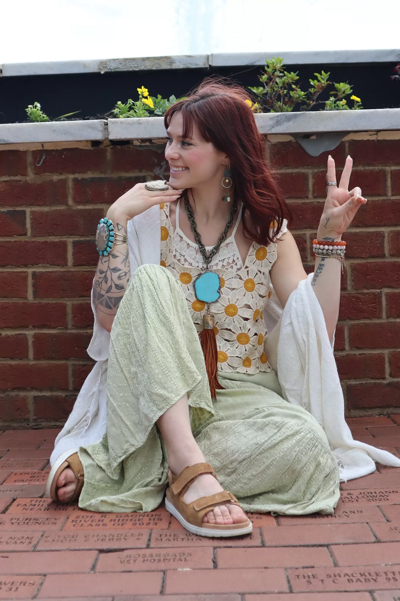 Earthy Feeling Knit Kimono