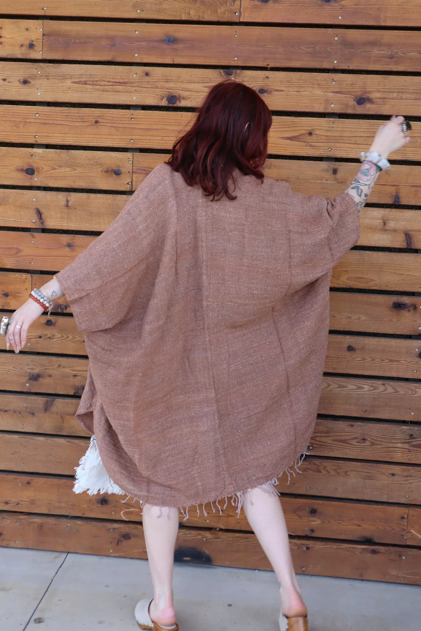 Earthy Feeling Knit Kimono