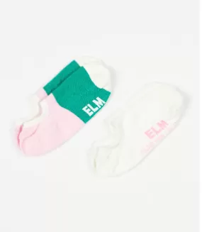 Elm No Show Socks Greeni 2 PK