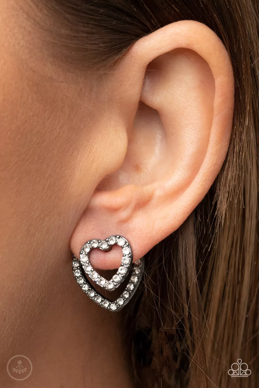 Ever Enamored - Black Post Earring