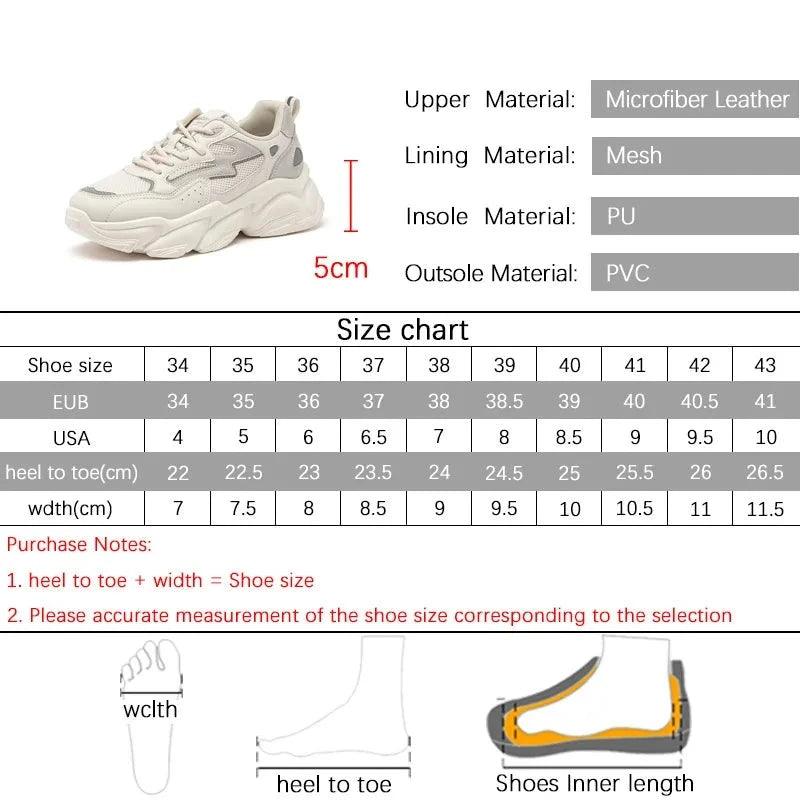 F20 Women's Casual Shoes - Running Chunky Sneakers