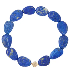 Flat Tumbled Lapis Necklace