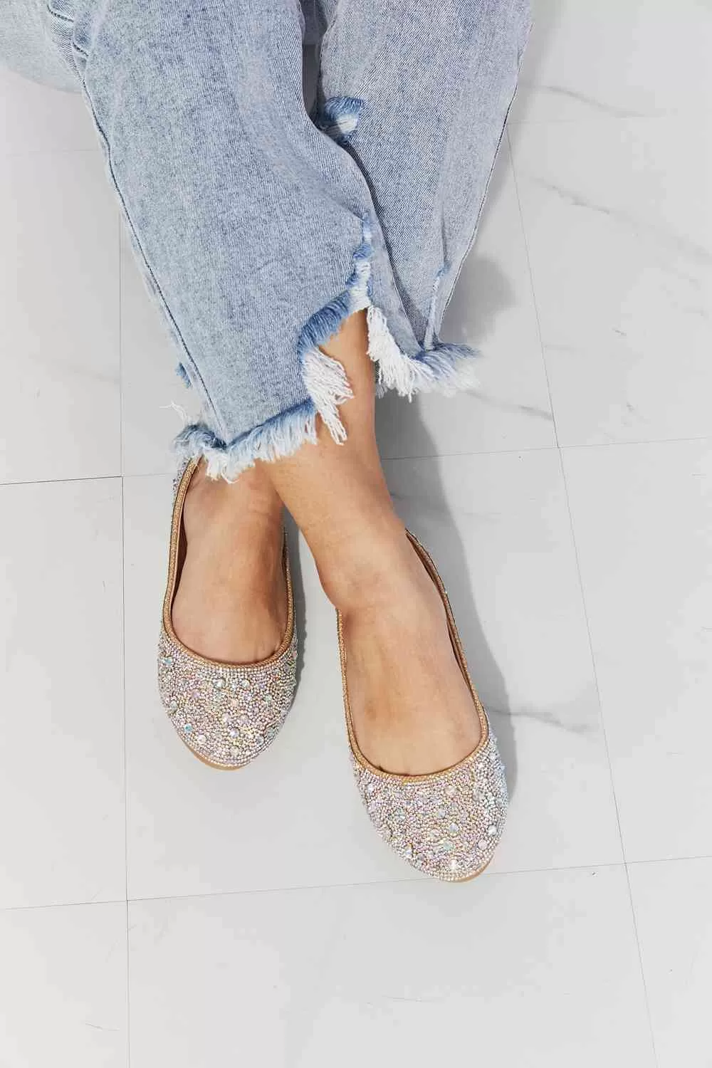 Forever Link Sparkle In Your Step Rhinestone Ballet Flat