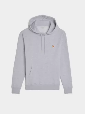 Fox Head Patch Regular Hoodie, Light Grey Melange