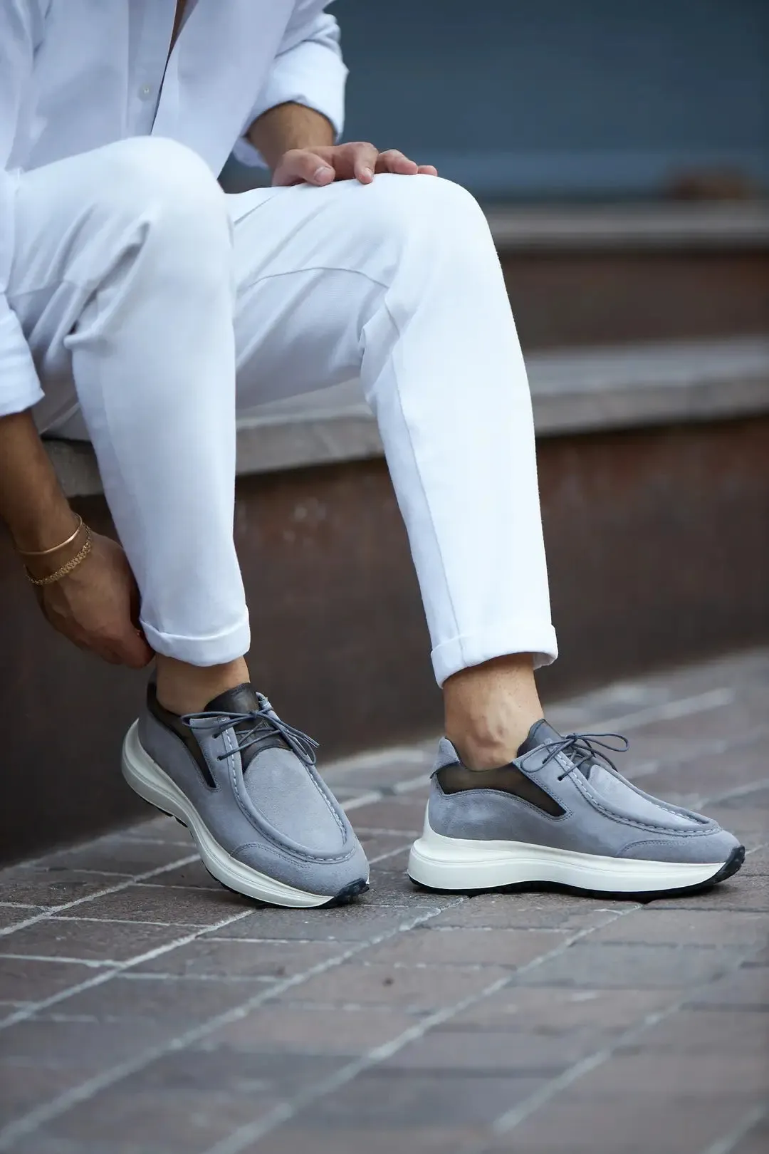 Gray Smart Casual Shoes.