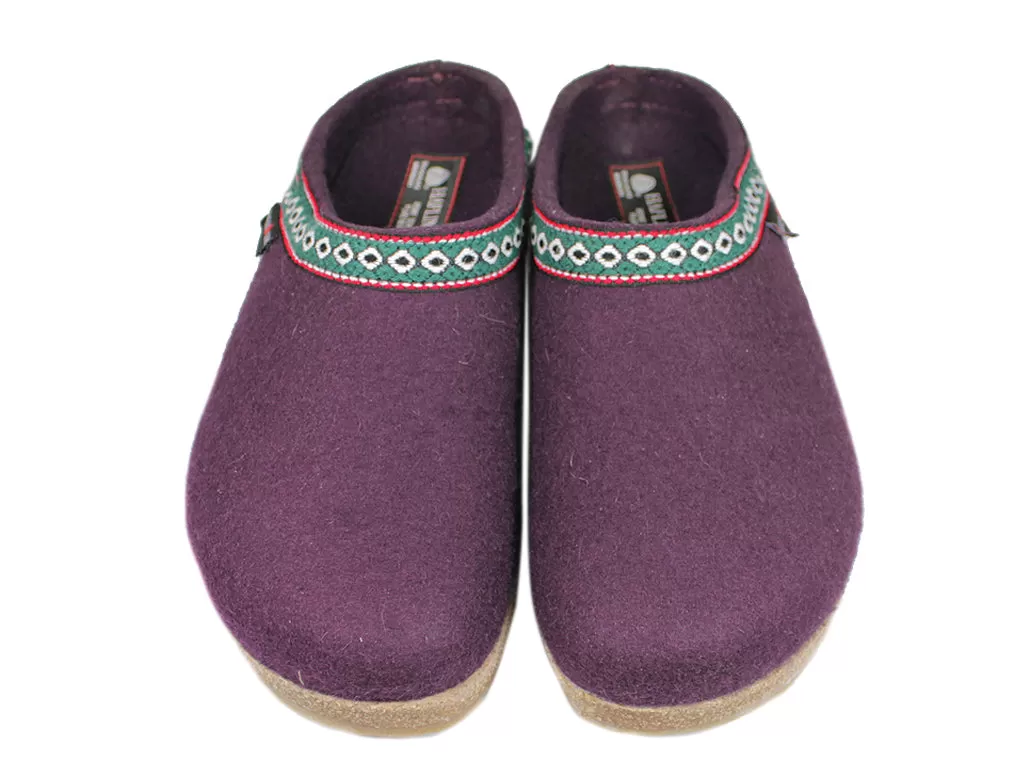 Haflinger Clogs Grizzly Franzl Purple