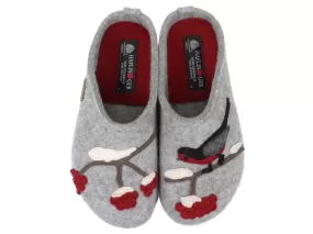 Haflinger Felt Clogs Grizzly Winterbird Grey