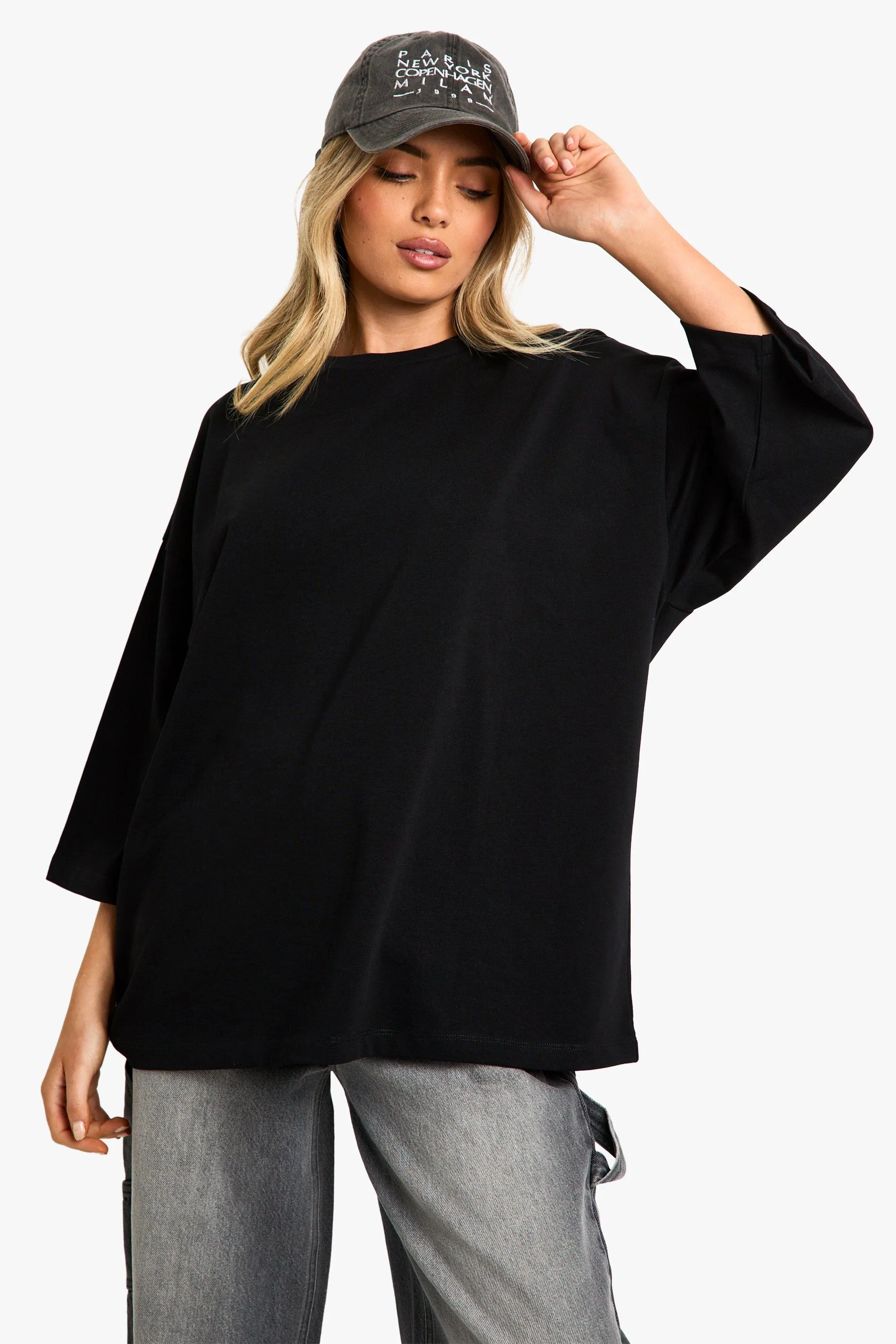 HEAVY WEIGHT KIMONO 3/4 SLEEVE OVERSIZED TSHIRT