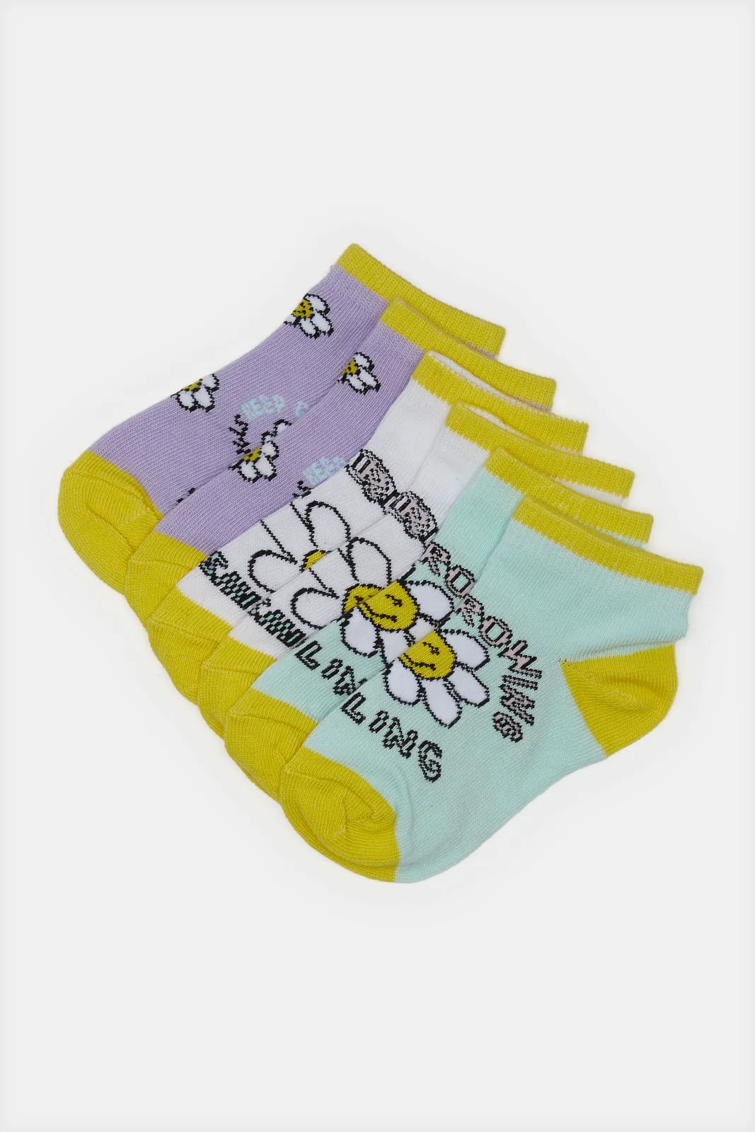 Infant Girls Assorted Ankle Length Socks (3 Pairs)