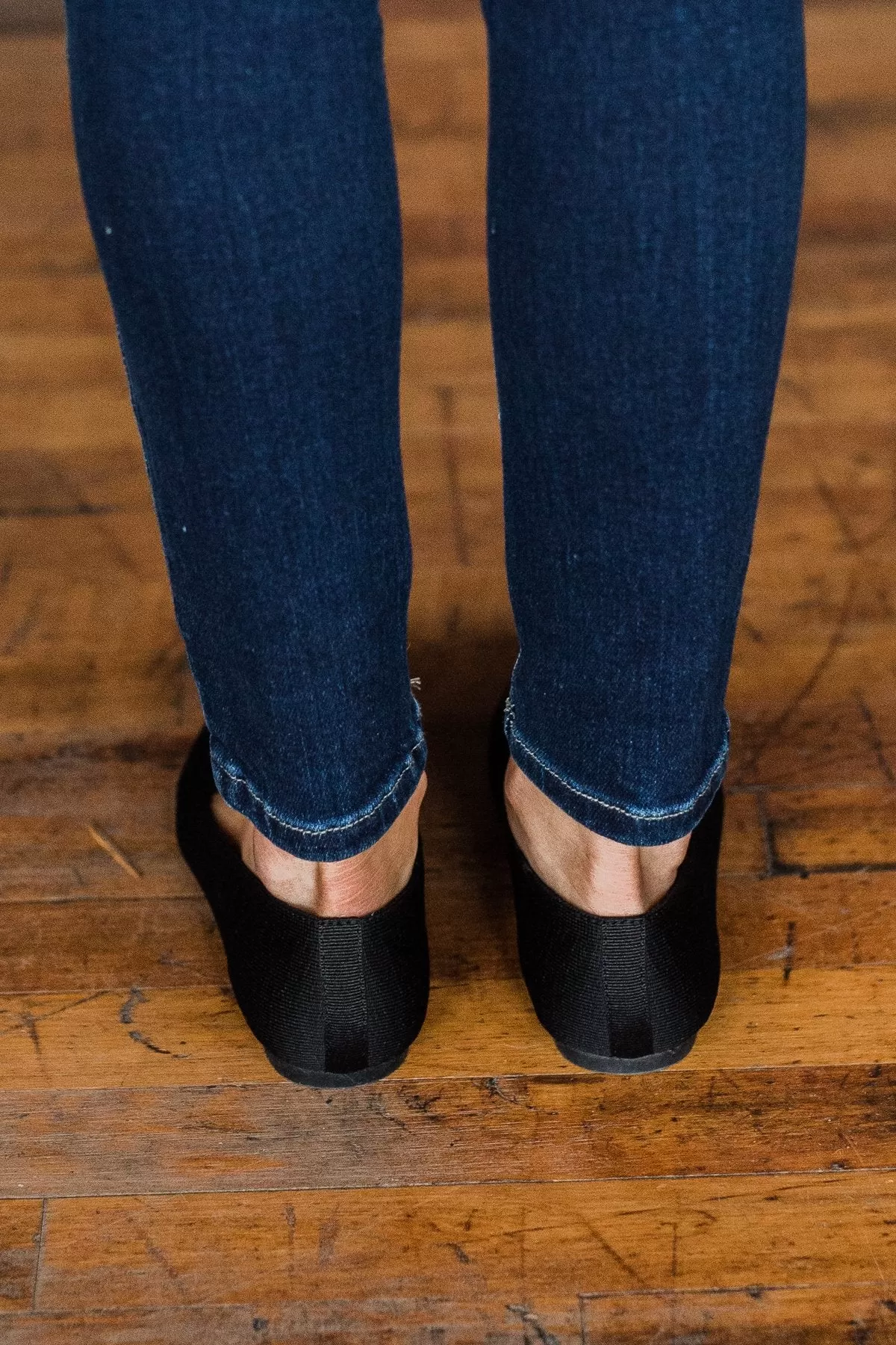 JellyPop Marrianne Flats- Black Knitted